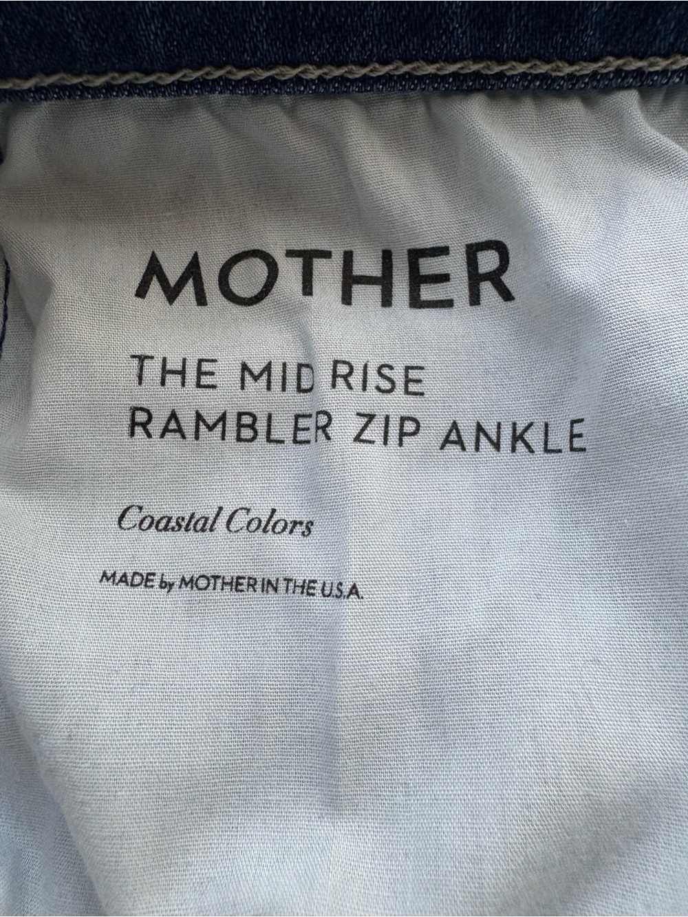 Mother The Mid Rise Rambler Zip Ankleš„ coastal colors⢠size 30⢠raw hem - Picture 5 of 14